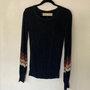 Jens Pirate Booty black metallic sweater size small